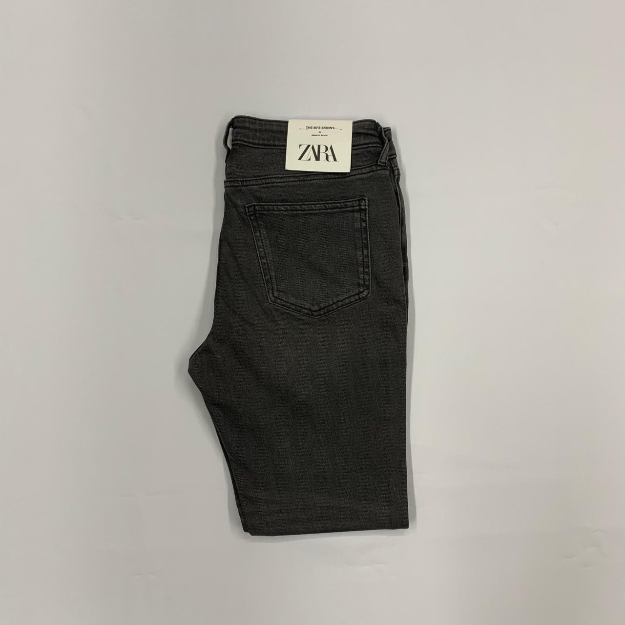 PANTALÓN ZARA COLOR NEGRO DESLAVADO SKINNY