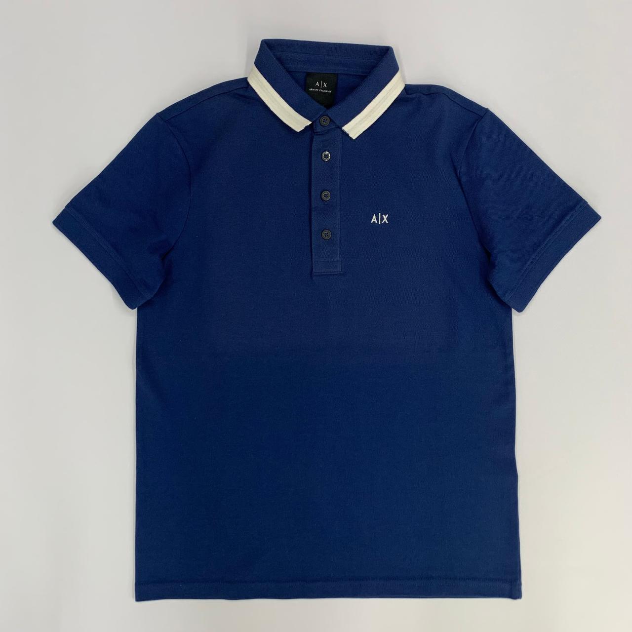 POLO ARMANI EXCHANGE HOMBRE COLOR AZUL MARINO CORTE REGULAR
