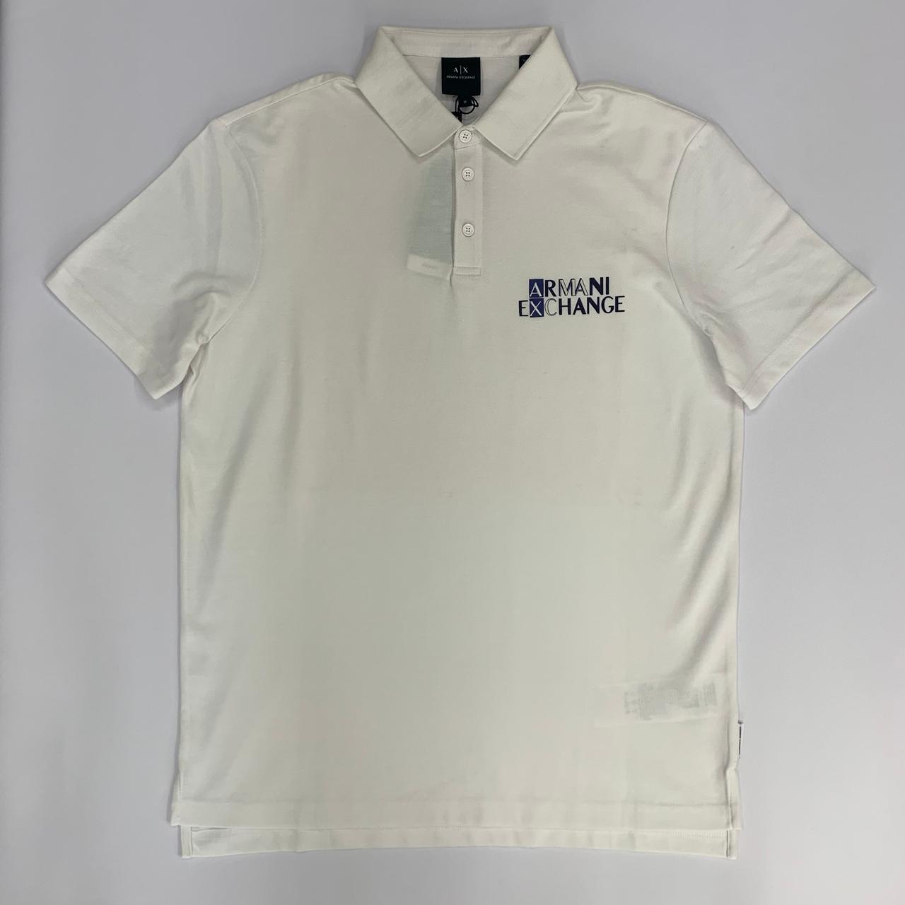 POLO ARMANI EXCHANGE HOMBRE COLOR BLANCO CORTE REGULAR